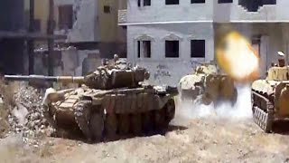 ᴴᴰ Tanks with GoPros™ Attack Encircled Rebels in Jobar Syria ♦ subtitles ♦ [upl. by Niajneb]