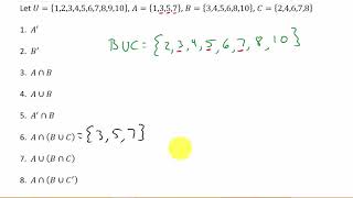 Sets Union Intersection Complement [upl. by Timmons]