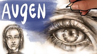 Augen mit Bleistift Zeichnen  Endlich Verstehen Schritt für Schritt und wirklich erklärt [upl. by Ahsela]