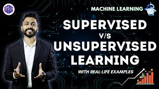 Supervised vs Unsupervised learning with real life example [upl. by Aicilat]