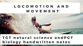 locomotion and movement  handwritten notes  biology  part1 [upl. by Leahcimdivad]