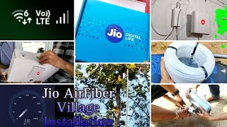 Jio AirFiber Village Installation  Bihar  Gaw me WiFi Kaise Lagaye  Jio AirFiber Speed Test [upl. by Rafaelita268]