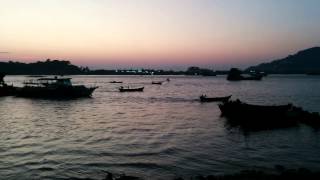 Myeik Mergui harbour at dusk [upl. by Hgalehs]