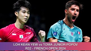 Loh Kean Yew vs Toma Junior Popov  Badminton French Open 2024 [upl. by Church]