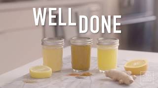 How to make 3 antiinflammatory wellness shots  Well Done [upl. by Adoree923]