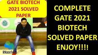 GATE 2021 Biotech solved question paper  part1  exam analysis  solved Bioprocess numerical [upl. by Rashidi205]