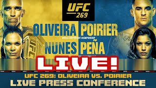 UFC Vegas 269 PRESS CONFERENCE Oliveira vs Poirier [upl. by Yelrebmik691]