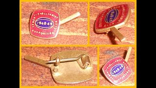 Llanelly amp Dist Rugby Club Supporters 194849 Enamel Badge Llanelli Scarlets Rugby Union [upl. by Eedyah818]