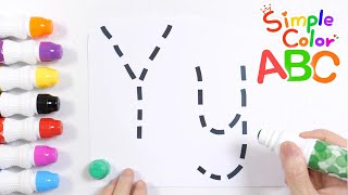 Learn the alphabet Y by writing and coloring with crayons  Alphabet education video for preschooler [upl. by Oiromed]