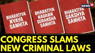 Congress Mp Manish Tewari Slams Central Govt Over Criminal Laws  New Criminal Laws  News18 [upl. by Geesey]