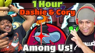 1 HOUR OF DASHIE amp CORYXKENSHIN PLAYING AMONG US [upl. by Asile]