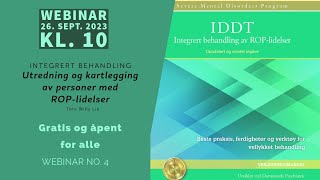 IDDT webinar 4 del 1 m Tore Willy Lie Utredning og kartlegging [upl. by Annerol369]