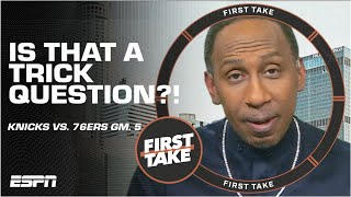 Stephen A Smith POINTS THE BLAME in Knicks’ OT loss to the 76ers 🍿  First Take [upl. by Isbel156]