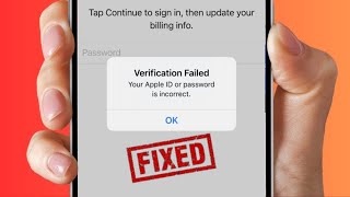 How to Fix Apple ID Verification Failed Your Apple ID or Password is Incorrect  iPhone  iPad 2024 [upl. by Redmond362]