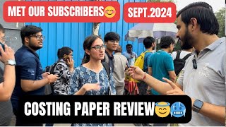 CA Inter Costing Paper Review😱🔥😇 Easy or Tough September 2024  Comment Down Your’s [upl. by Piane117]