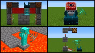 Minecraft  5 Wireless Sculk Sensor Builds [upl. by Yelrac]