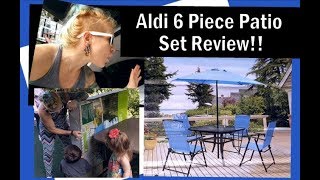 Aldi Patio Set Gardenline 6 Piece Patio Furniture Assembly amp Review [upl. by Dreddy]