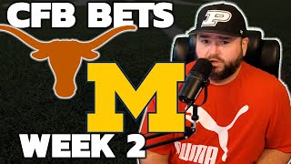 Texas vs Michigan Week 2 Bets  College Football Picks With Kyle Kirms [upl. by Civ]