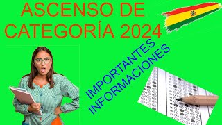 INFORMACIONES ASCENSO DE CATEGORÍA 2024 [upl. by Punke]