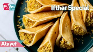 How To Make Homemade Atayef  Qatayef Recipe  How To Make Katayef From Scratch  Ifthar Recipe [upl. by Keil736]