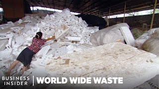 Why It’s So Hard To Recycle Styrofoam and Polystyrene  World Wide Waste  Business Insider [upl. by Gisser695]