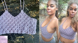 Crochet Sexy Textured Bralette  Crochet Whimsical Dreams Bralette [upl. by Lipson247]