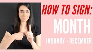 How To Sign Month amp JanuaryDecember  Learn American Sign Language ASL [upl. by Lorita]