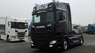 SKS GmbH Schröder Kießling Spedition  Scania S 450 im Einsatz [upl. by Onnem]