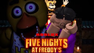 FNAF ROBLOX GAMEPLAY SCREAMING [upl. by Chico848]