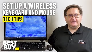 How to Set Up a Wireless Keyboard and Mouse  Tech Tips from Best Buy [upl. by Esinaej312]