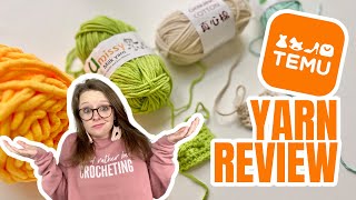 Is Temu Yarn Worth the Hype 🧶 My honest yarn review of 4 Temu Yarns [upl. by Tavie]