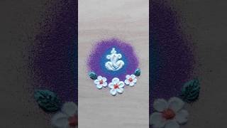 Sree Ganesh Rangoli  Easy Ganesh Rangoli Design 🌸 [upl. by Okwu866]