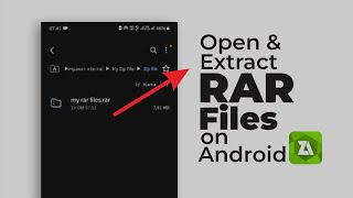 How to Open and Extract RAR Files on Android Using ZArchiver [upl. by Enelie]