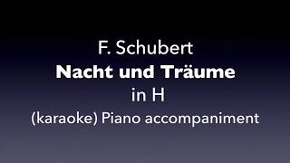 Nacht und Träume F Schubert in H karaoke [upl. by Amand]