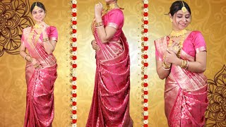 বাঙালি স্টাইলএ বিয়ের শাড়ি কিভাবে পরবে 😍  Unique Bengali Style Bridal Saree Draping [upl. by Adniralc276]