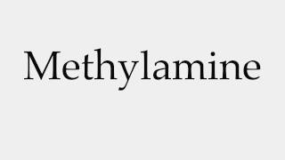 How to Pronounce Methylamine [upl. by O'Malley]