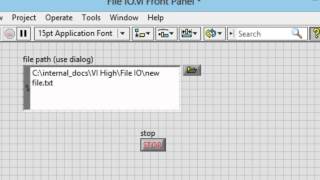 VI High 45  Learn How to Append to a File and Stream to Disk in LabVIEW [upl. by Yvon]