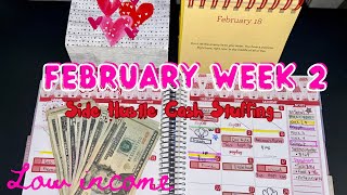 February Week 2 side Hustle  Cash Stuffing  Low Income [upl. by Satsok60]