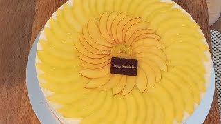 Easy to Make No Bake No Egg Delicious Vanilla Cheesecake with Mango 🥭 amp Peaches 🍑 For Everyone [upl. by Kola]