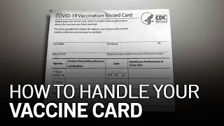 How to Handle Your COVID19 Vaccination Card [upl. by Schilit]