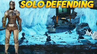 SOLO Defending The Most Hidden Cave  ARK Survival Ascended [upl. by Ahsikram]