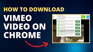 How To Download Vimeo Video On Chrome  Easy Steps [upl. by Farman]