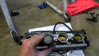 ZX12R Throttle Body and Injector Removal [upl. by Abbotson579]