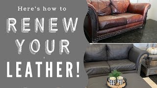 Heres How to Renew your Leather amp Vinyl Upholstery with ALLINONEPaint Paint Your Sofa [upl. by Eitteb414]