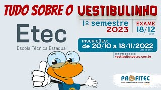 Vestibulinho ETEC 2023  Tudo sobre a inscrição e a prova [upl. by Elocn77]