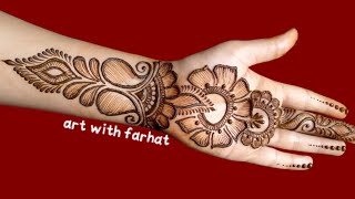 Very easy shaded mehndi design  arabic mehndi design  simple mehndi design  mehdi dizain  mehndi [upl. by Annirtak]