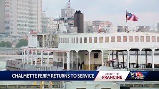 Chalmette ferry back in service [upl. by Wetzell]