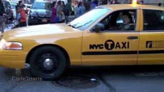 NYPD Undercover Police Taxi Responding Lights and Siren [upl. by Trebornhoj]