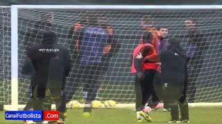 pelea balotelli vs mancini en el entrenamiento [upl. by Yam]