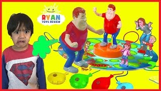 WHO TOOTED Whoopie Cushion gas game for Kids Egg Surprise Toys with Ryan ToysReview [upl. by Elleret658]